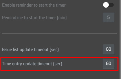 RMClient - Time entry update timeout