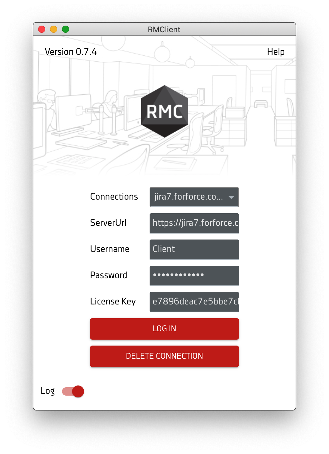 RMClient - Экран авторизации