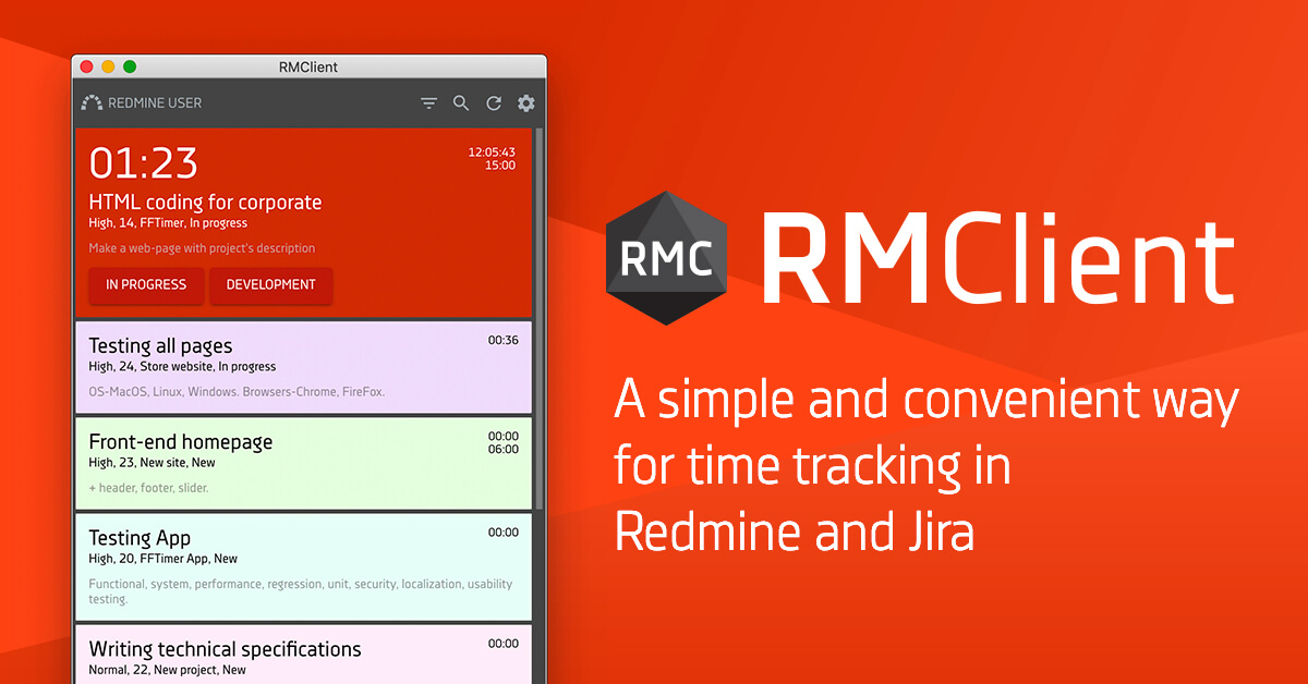 Rmclient Time Tracker For Jira And Redmine Try It For Free